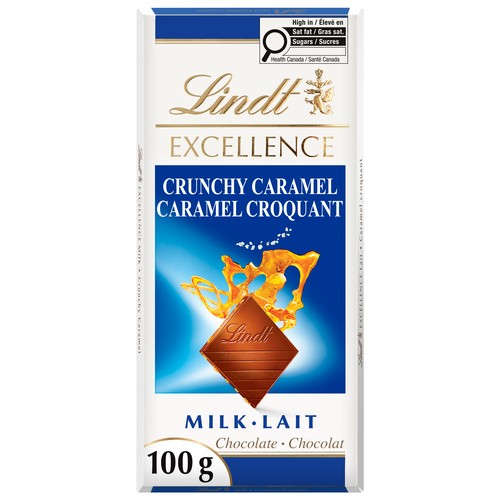 Lindt Excellence Milk Chocolate Bar Crunchy Caramel 100 g