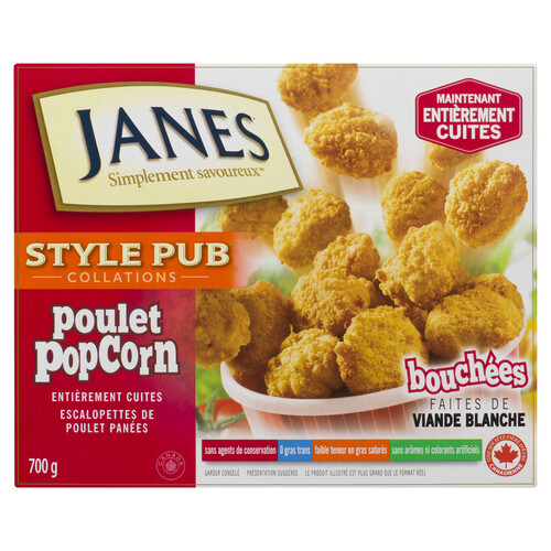 Janes Fully Cooked Frozen Popcorn Chicken 700 g