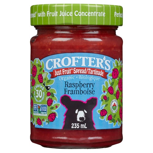 Crofters Organic Just Fruit Spread Raspberry 235 ml