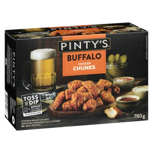 Pinty's Breast Chunks Buffalo Fully Cooked Seasoned Breaded Chicken 780 g (frozen)