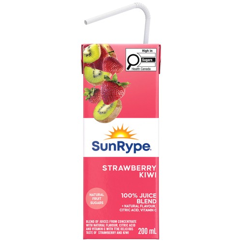 SunRype Juice Strawberry Kiwi Boxes 5 x 200 ml