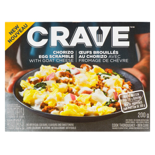 CRAVE Frozen Chorizo Egg Scramble With Goat Cheese 200 g