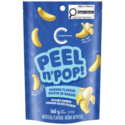 Compliments Candy Peelable Gummies Banana 160 g