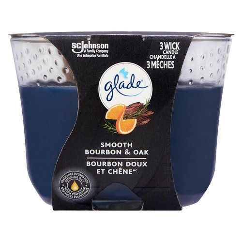 Glade Candle Jar Smooth Bourbon & Oak
