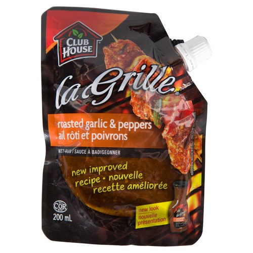 Club House La Grille Wet Rub Roasted Garlic & Peppers 200 ml