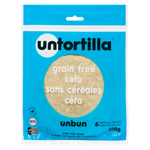 Unbun Grain Free Keto Tortillas 210 g (frozen)