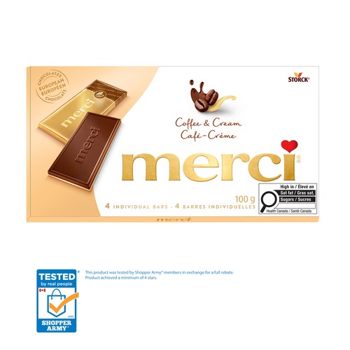 Merci Chocolate Tablets Coffee & Cream 100 g