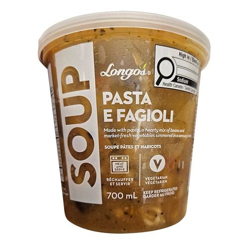Longo's Vegetarian Soup Pasta E Fagioli 700 ml