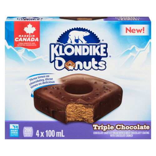 Klondike Ice Cream Triple Chocolate Donut Dessert 100 ml