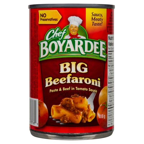 Chef Boyardee Canned Pasta Big Beefaroni 418 g