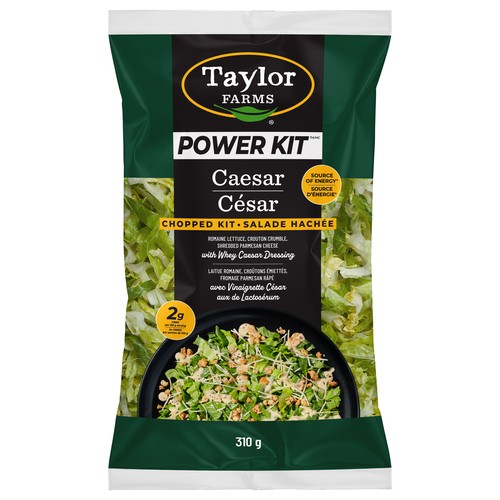 Taylor Farms Salad Kit Chopped Power Kit Caesar Dressing 310 g