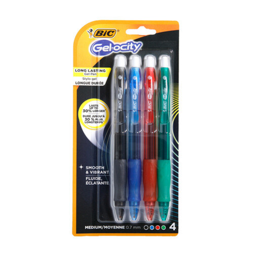 Bic Gelocity Gel Assorted Pens 4 EA