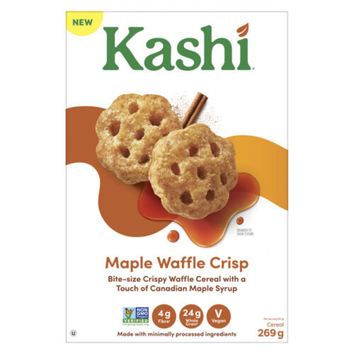 Kashi Vegan Waffle Crisp Cereal Maple 269 g
