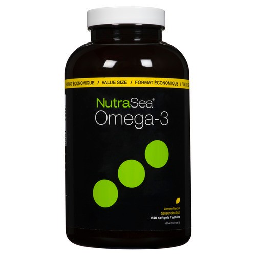 NutraSea Omega-3 Softgels Lemon Flavour 240 Count