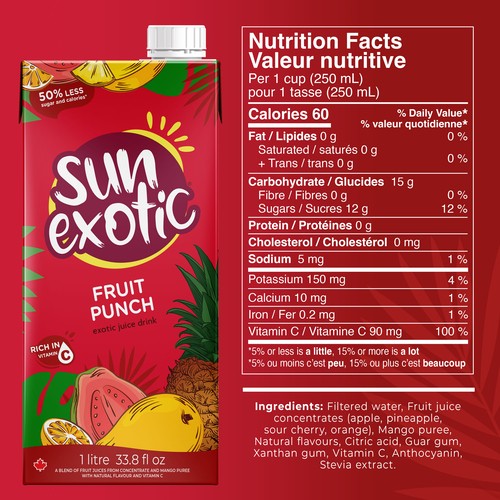 Sun Exotic Juice Drink Fruit Punch 1 L