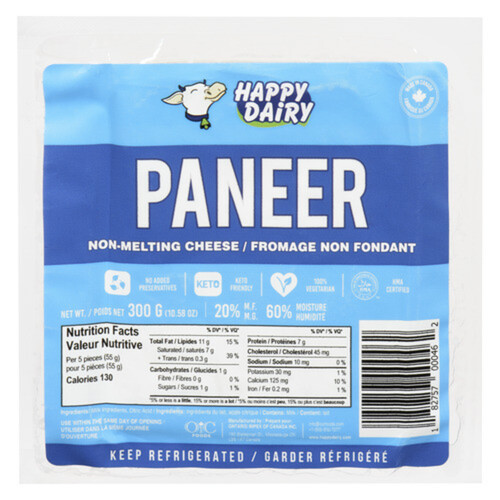 Happy Dairy 20% Cheese Paneer Non Melting 300 g
