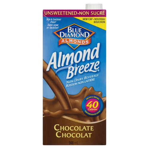 Blue Diamond Non-Dairy Almond Beverage Unsweetened Chocolate 946 ml