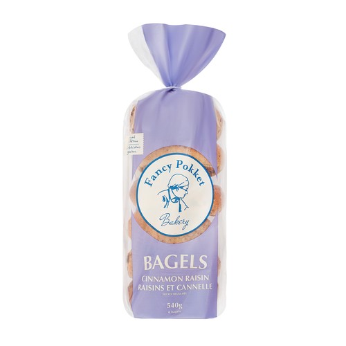 Fancy Pokket Bagels Cinnamon Raisin Sliced 6 x 90 g