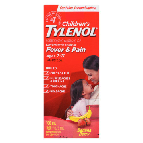 Tylenol Children's Pain & Fever Relief Banana Berry Twist 101 ml