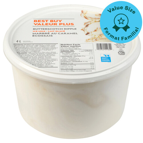 Best Buy Ice Milk Butterscotch Ripple 4 L