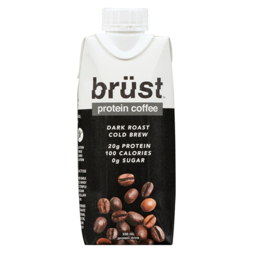 Brust Cold Brew Coffee Dark Roast 20 g Protein 330 ml