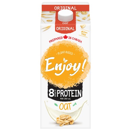 Enjoy! Plant Based Beverage Oat Original Unsweetened 1.75 L