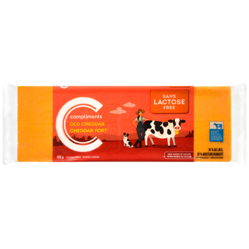 Compliments Lactose-Free Old Cheddar Block 400 g