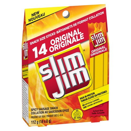 Slim Jim Sausage Snack Original Spicy 112 g