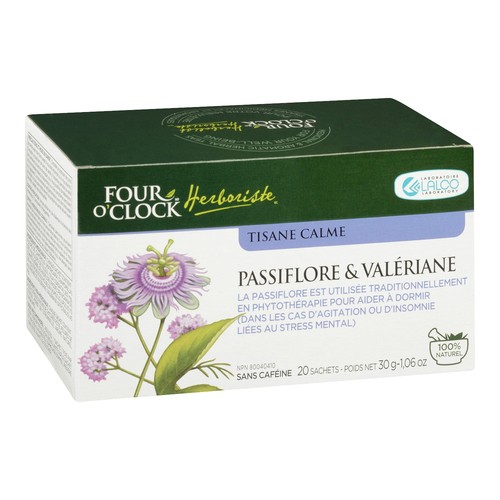 Four O'Clock Passion Flower & Valerian Herbal Tea 20 EA