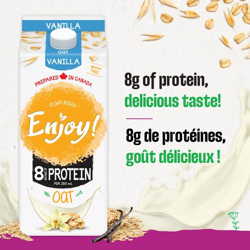 Enjoy! Plant Based Oat Beverage Unsweetened Vanilla 1.75 L