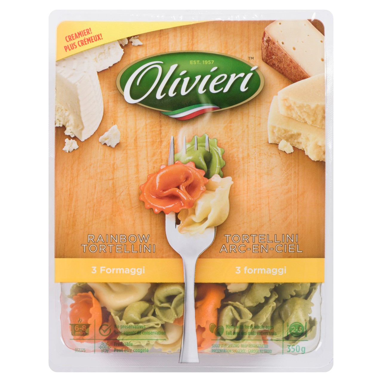 Olivieri 3 Formaggi Rainbow Tortellini 350 g - Voilà Online Groceries