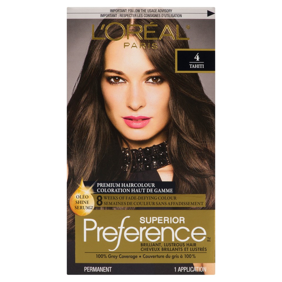 Preference 4 L'Oréal Hair Colour Superior Preference 4 Tahiti Brown 1 Box - Voilà ...
