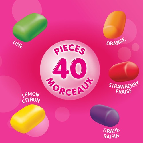 Wrigley's Hubba Bubba Sugar-Free Gum Mini Gum Skittles Flavours 40 Count
