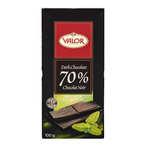 Valor 70% Dark Chocolate Mint 100 g
