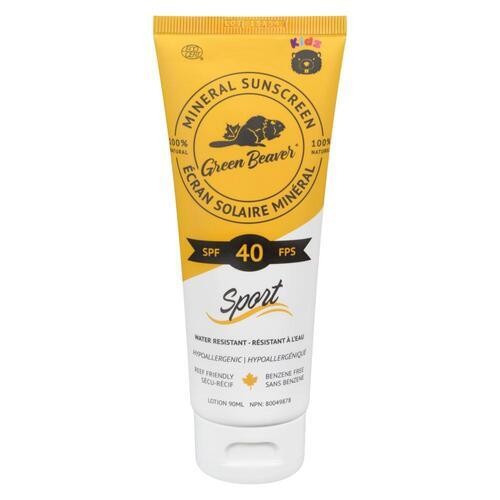 The Green Beaver Company Kids Mineral Sunscreen Lotion SPF 40 Fragrance Free 90 ml