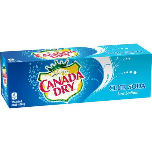 Canada Dry Low Sodium Club Soda Cans 12 x 355 ml (cans)