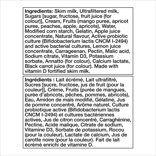 Activia Probiotics Yogurt Yellow Apple Apricot Mango Peach Value Size 12 x 100 g