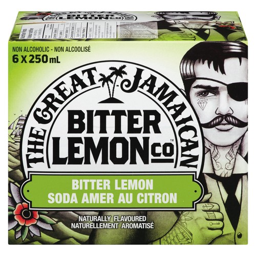 The Great Gentleman Non Alcoholic Soda Bitter Lemon 6 x 250 ml (bottles)