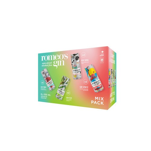 Romeo's Alcohol-Free Gin Mix Pack 8 x 355 ml (cans)