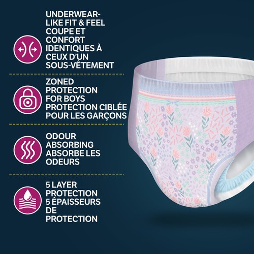Goodnites Girls Nighttime Underwear Size L (68-95 lbs) 34 Count