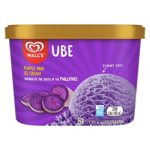 Walls Ube Ice Cream With Purple Yam Inspired By The Tastes Of Philippines 1.41 L