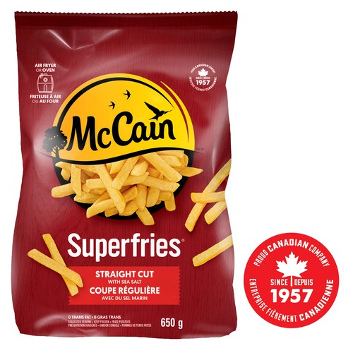McCain Frozen Superfries Straight Cut 650 g