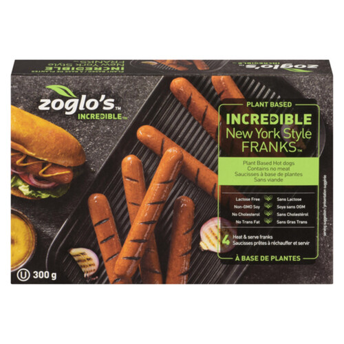 Zoglo's Plant Based Hot Dogs New York Style Franks 300 g (frozen)