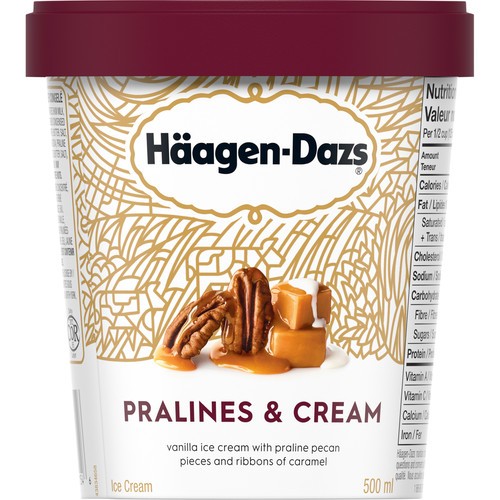Häagen-Dazs Ice Cream Pralines & Cream 500 ml