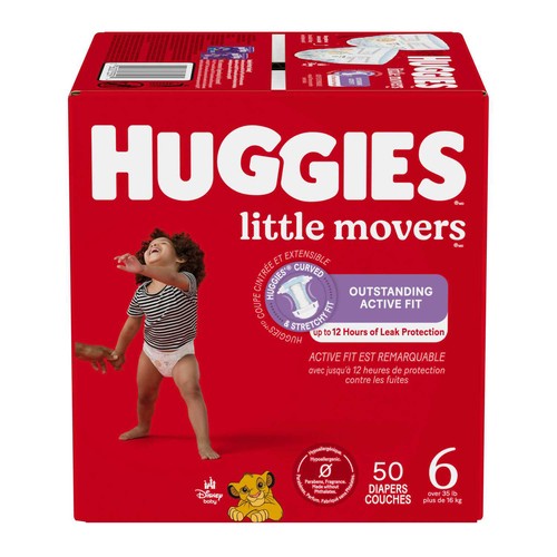 Huggies Little Movers Diapers Size 6 50 Count