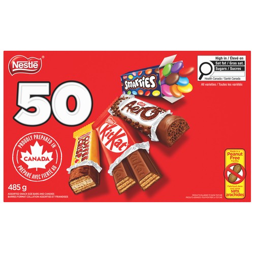 Nestlé Peanut-Free Chocolate Bars Assorted Minis 50 Pack 485 g