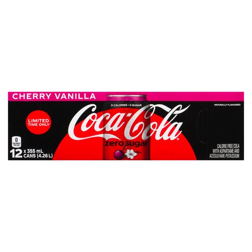 Coca-Cola Zero Sugar Cherry Vanilla 12 x 355 ml (cans)