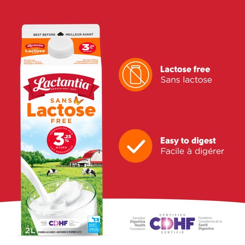 Lactantia Lactose Free 3.25% Whole Milk 2 L