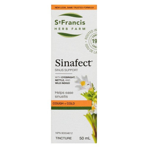 St. Francis Herb Farm Herbal Remedies Cold + Flu Tincture Sinafect 50 ml
