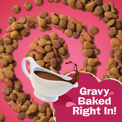 Friskies Gravy Swirlers Dry Cat Food Chicken And Salmon Flavours 7.26 kg